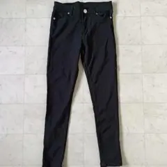 キャプチャー 　スキニーデニム 　ブラック ストレッチ 　細身　S