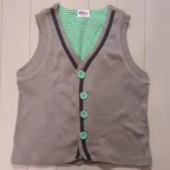 キッズ ベスト 120サイズ ブラウン
