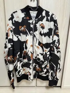 ZARA花柄 フルジップ ボンバージャケット
