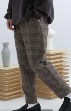 チェックパンツ