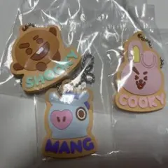 BT21 1番くじ　L賞ふっくらラバーチャーム　3点