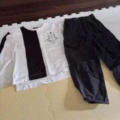 COMME CA ISM 長袖カットソー ロンT ユニクロ　カーゴパンツ　セット