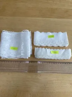 ホワイト　花柄刺繍　レース 白いレースまとめ売り