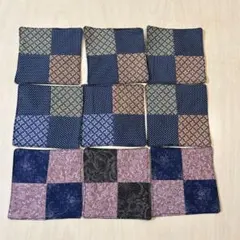 ハンドメイド　コースター　ドット柄　和柄　9枚