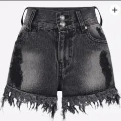 ANDWANG fringe denim short pants