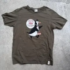 Coca-Cola ペンギン プリント Tシャツ カーキ Lサイズのサムネイル