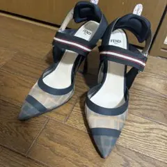 FENDI パンプス　コリブリ　メッシュ　フェンディ　ズッカ柄