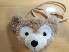 ダッフィー クマ顔ポシェット ベージュ