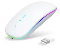 ワイヤレスマウス ホワイト Bluetooth 5.2