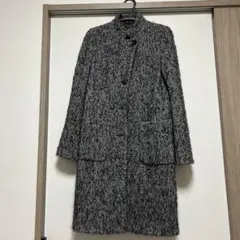 theory ツイード チェスターコート Sサイズ グレー系