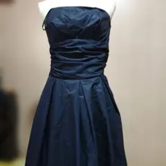 エメ　日本製　キャミワンピース　ドレス　パーティー ネイビーブルー