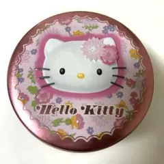 Hello Kitty ミニゴーフル　ピンク　花柄金属缶　サンリオ　日本限定