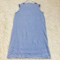 y8846 ケイトスペード ボーダー柄ノースリーブワンピース タイト 綺麗め