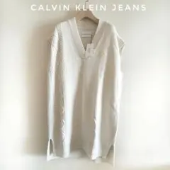 Calvin Klein Jeans ニットワンピース 編みケーブルインタレスＭ