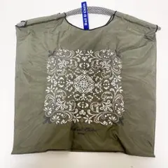 ☆新品未使用☆バンダナ柄エコバッグ オリーブグリーン ストラップ付き