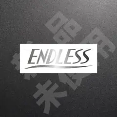 超高品質☆ENDLESS・旧ロゴ　ステッカー　シルバー　1枚　縦62×横150