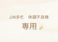 J.M多忙　体調不良様専用ページです。