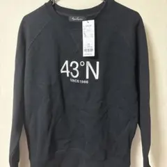 アンコキーヌ コットン裏毛43°N 口ゴ刺繍プルオーバー グレー Sサイズ 