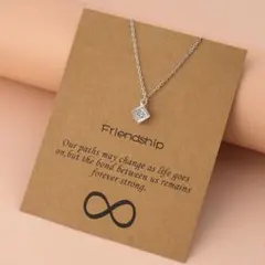 【新品】シルバー スクエア ネックレス シンプル オフィス OL ママ 学生