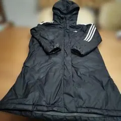 adidas アディダス ベンチコート フード付きボアコート 160cm