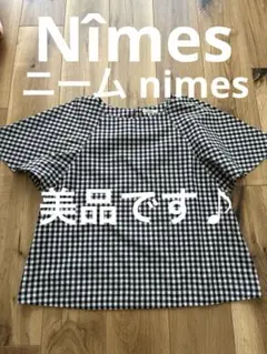 Nîmesニームおしゃれかわいい人気高い ギンガムチェックブラウス美品です♪