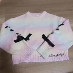 グラデーションピンク セーター