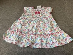 miki house 花柄フリルチュニック 110