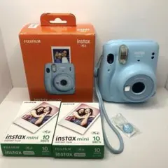 【フィルム2個付】富士フイルム チェキ instax mini11 スカイブルー