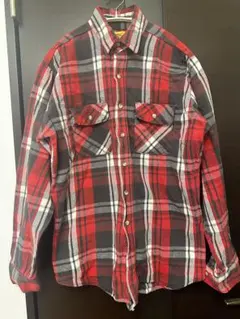 Work'n Sport 赤黒チェックネルシャツ