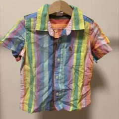 【親子おそろい】GAP ストライプシャツ100cm&レディースL