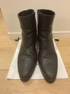 ダークブラックサイドゴアブーツ ジッパー付き