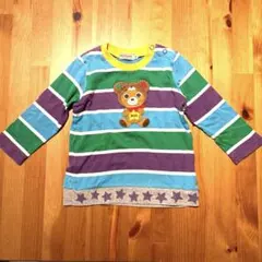 ミキハウスストライプ長袖Tシャツ 80