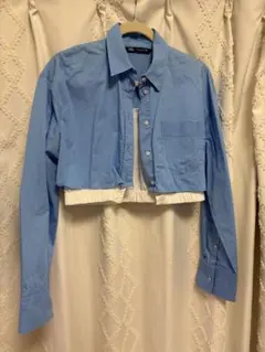 ZARA 長袖シャツ ブルー