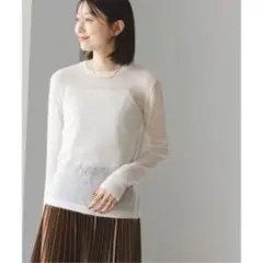 24AW 新品　ノーブル　ファインアルパカウールシアーニット　2025