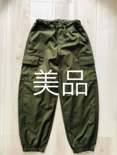 GU ドライワイドカーゴジョガーパンツ　カーキ 150