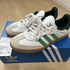 グリーンレーベル adidas Samba ホワイト/グリーン 26.0cm