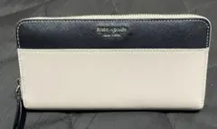 kate spade ベージュ ブラック長財布