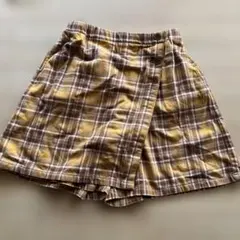 ユニクロキッズ チェック柄 キュロットスカート150センチ