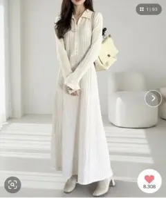 ポロ衿付きワンピース♡