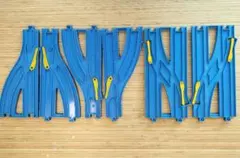 週末セール プラレール 分岐レール6本セット 青