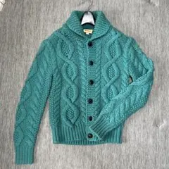 DIESEL ターコイズ ケーブルニットカーディガン 青緑