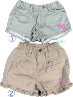 BREEZE 西松屋　ベビー ショートパンツ　2枚セット