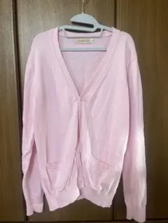 ピンク Vネック カーディガン