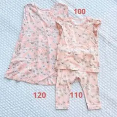 【UNIQLO】UT 花柄ノースリーブワンピースセット100 110 120