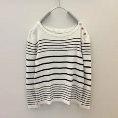 OPAQUE.CLIP オペークドットクリップ　ボーダーカットソー　ニット　M