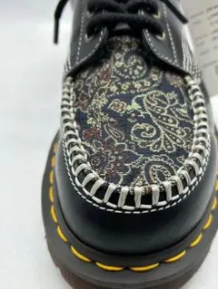 Dr Martens ペイズリー柄 ブラックレザー シューズ