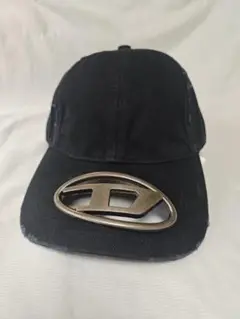 DIESEL ダメージ加工キャップ ブラック