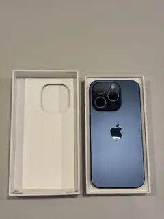 【美品】iPhone 15 Pro 256GB ブルーチタニウム