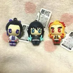 鬼滅の刃 立体ラバーマスコット キーホルダー 3個セット