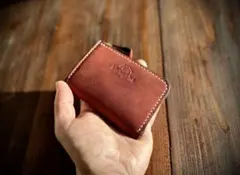 イタリアンレザー　コインケース　本革　ミニウォレット